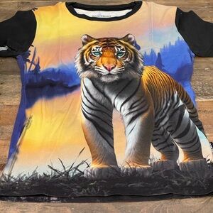 Don Teddy Kids Tiger Print Shirt - Multicolor